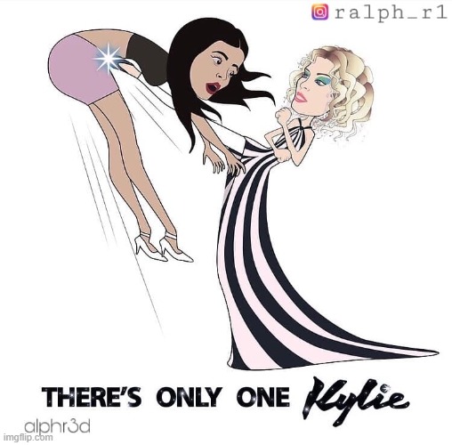 why would she think she could just kick Kylie J. in the stomach like that | image tagged in there's only one kylie,fan art,kylie jenner,celebrities,there can be only one,lol | made w/ Imgflip meme maker