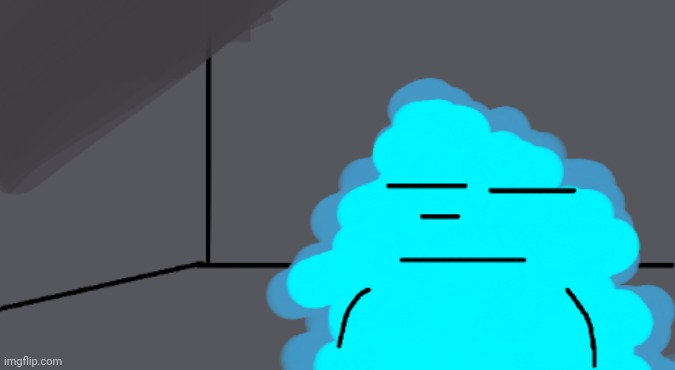 Sad blob man in a room | image tagged in room,blob,man,thingy | made w/ Imgflip meme maker