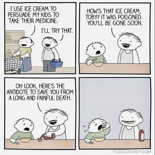 Problem solved | image tagged in comics/cartoons,fun,funny,memes,poison,ice cream | made w/ Imgflip meme maker