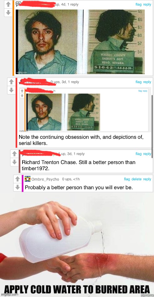 Seriously she’s actually quite mean. She posts death threats, images of dead people. | image tagged in johnfkennedy get her banned | made w/ Imgflip meme maker