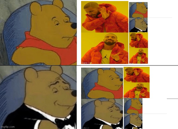 Inception | image tagged in memes,tuxedo winnie the pooh | made w/ Imgflip meme maker