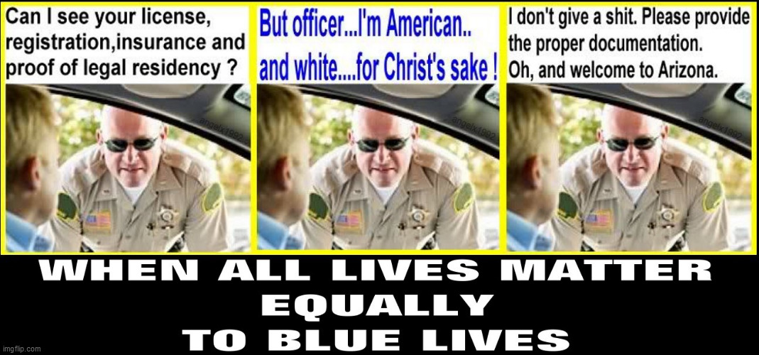 image tagged in blue lives matter,all lives matter,black lives matter,equality,arizona,sheriff | made w/ Imgflip meme maker