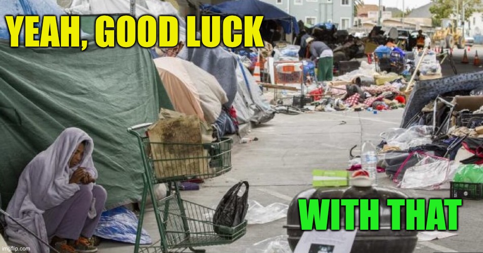 3rd world country? Nope San Francisco | YEAH, GOOD LUCK WITH THAT | image tagged in 3rd world country nope san francisco | made w/ Imgflip meme maker
