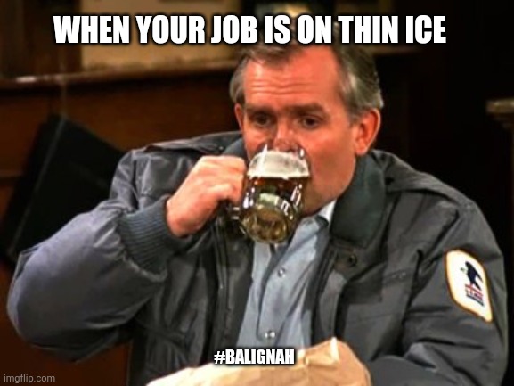 Screwed | WHEN YOUR JOB IS ON THIN ICE; #BALIGNAH | image tagged in usps,original meme,trump,post office,mailman,jobs | made w/ Imgflip meme maker