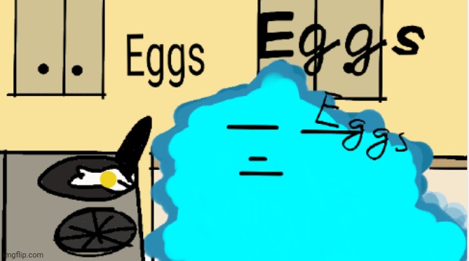 Blob at Breakfast | image tagged in blob,breakfast,eggs | made w/ Imgflip meme maker