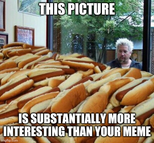 flavortown | THIS PICTURE IS SUBSTANTIALLY MORE INTERESTING THAN YOUR MEME | image tagged in flavortown | made w/ Imgflip meme maker