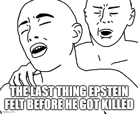 A Sharp Rear Pain | THE LAST THING EPSTEIN FELT BEFORE HE GOT KILLED | image tagged in dark humor | made w/ Imgflip meme maker