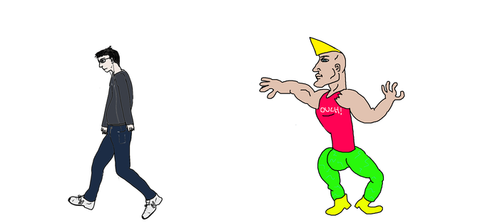 Virgin/chad Blank Meme Template