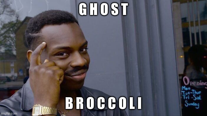 Roll Safe Think About It Meme | G H O S T B R O C C O L I | image tagged in memes,roll safe think about it | made w/ Imgflip meme maker