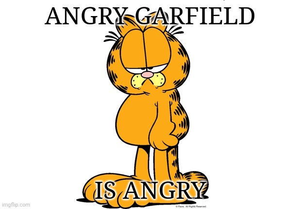 Grumpy Garfield | ANGRY GARFIELD; IS ANGRY | image tagged in grumpy garfield | made w/ Imgflip meme maker