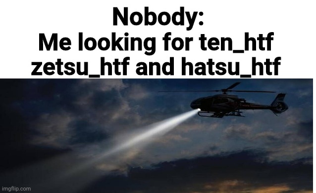 Nen | Nobody:; Me looking for ten_htf zetsu_htf and hatsu_htf | image tagged in funny,reddit,kids | made w/ Imgflip meme maker