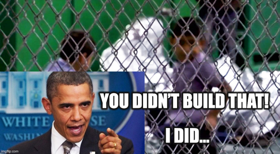 Letting Trump Off The Hook | image tagged in obama,cages,michelle obama,hypocrisy,memes,immigration | made w/ Imgflip meme maker