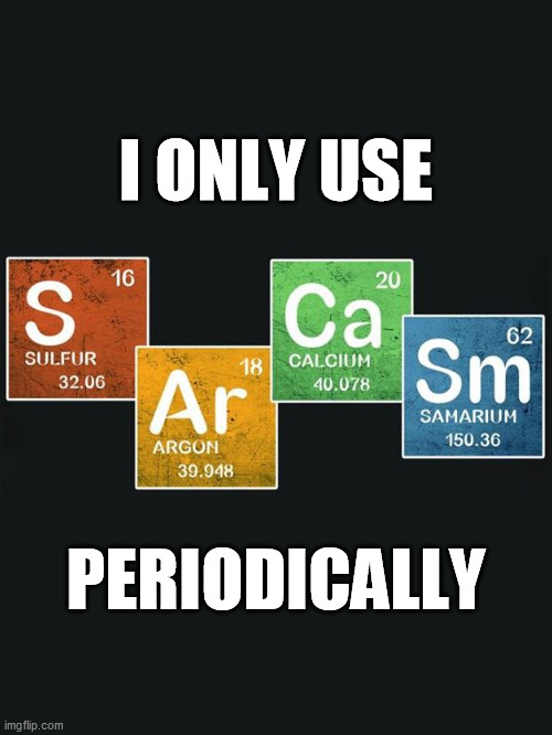 What Would Mendeleev Think? | image tagged in sarcasm,periodic table,periodically,elements,funny,memes | made w/ Imgflip meme maker