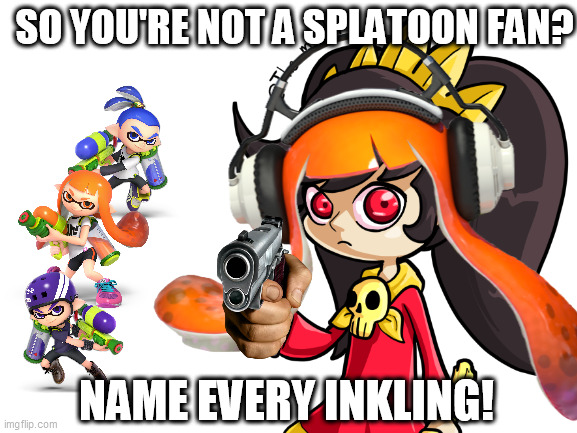 SO YOU'RE NOT A SPLATOON FAN? NAME EVERY INKLING! | made w/ Imgflip meme maker