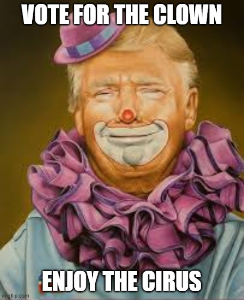 VOTE FOR THE CLOWN ENJOY THE CIRUS | made w/ Imgflip meme maker