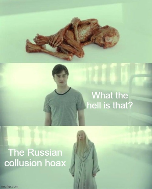 Dead Baby Voldemort / What Happened To Him | What the hell is that? The Russian collusion hoax | image tagged in dead baby voldemort / what happened to him | made w/ Imgflip meme maker