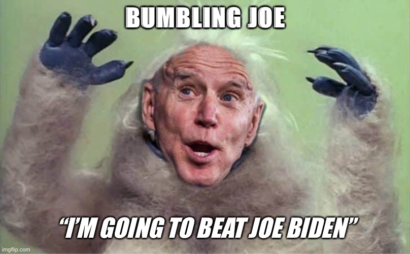 Joe Biden | BUMBLING JOE; “I’M GOING TO BEAT JOE BIDEN” | image tagged in joe biden,biden,bumbling joe | made w/ Imgflip meme maker