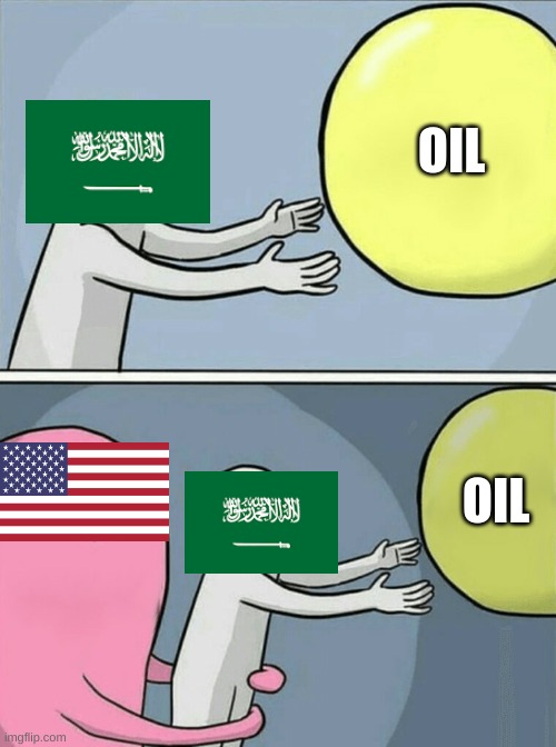 Middle East Oil | OIL; OIL | image tagged in memes,running away balloon | made w/ Imgflip meme maker