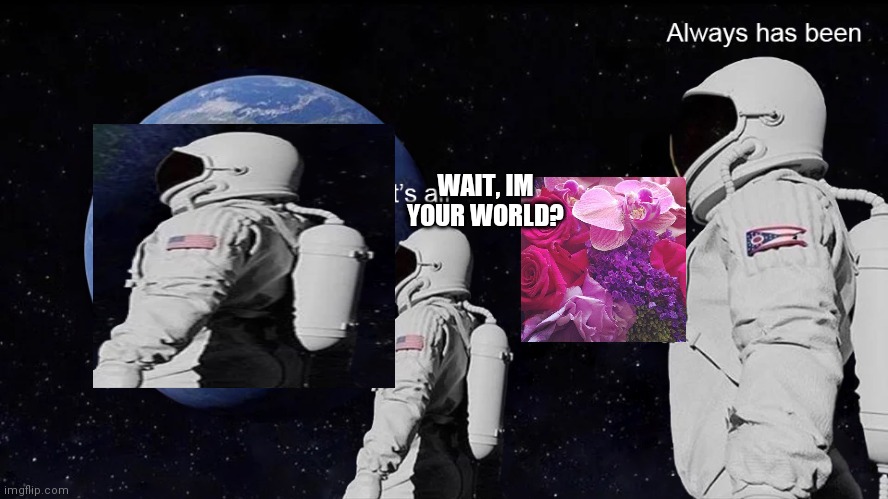 Wait, its all | WAIT, IM YOUR WORLD? | image tagged in wait its all | made w/ Imgflip meme maker