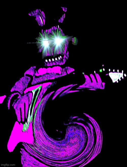 Deep Fried Bonnie | image tagged in deep fried,fnaf | made w/ Imgflip meme maker