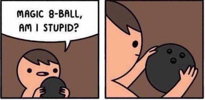 Check the magic 8 Ball | image tagged in comics/cartoons,comedy,fun,funny,memes | made w/ Imgflip meme maker