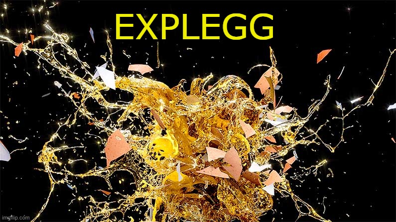 Cause it's an exploding egg. Get it? Get it? Eh.... | EXPLEGG | image tagged in memes,eggs,exploding,explegg,exploding egg | made w/ Imgflip meme maker