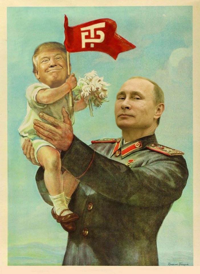 High Quality Trump and his Big Stalinist Daddy Putin Blank Meme Template