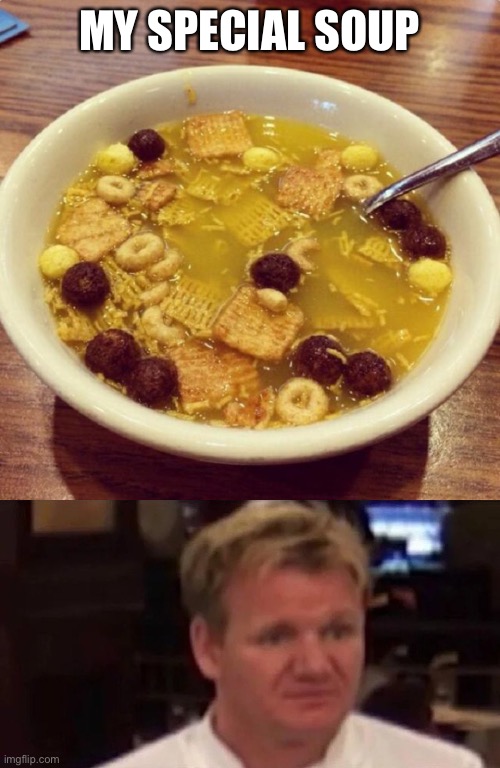 I... | MY SPECIAL SOUP | image tagged in gross,chef gordon ramsay,gordon ramsey | made w/ Imgflip meme maker