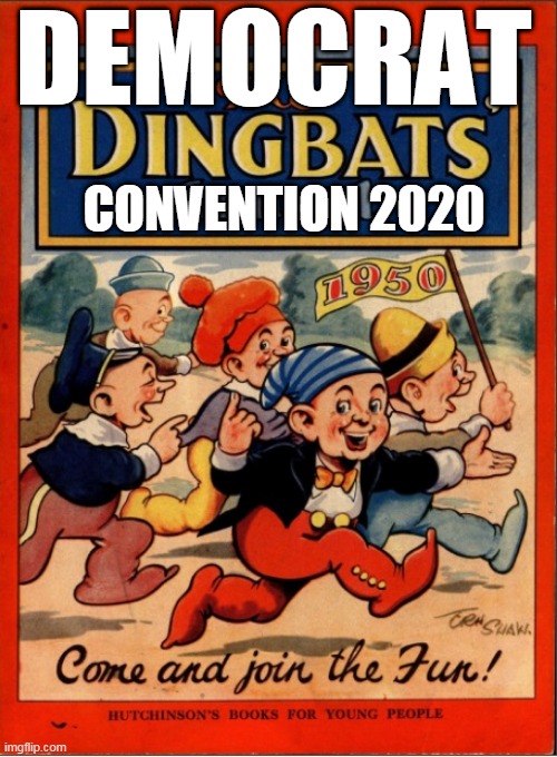 Dingbats conventionj | DEMOCRAT; CONVENTION 2020 | image tagged in democrat dingbats,democrat idiots,democrat thieves,idiot left | made w/ Imgflip meme maker
