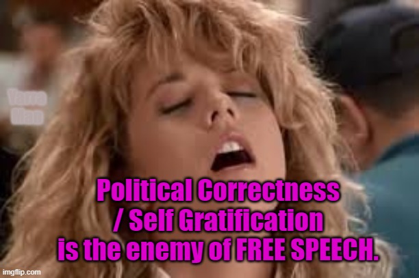 Freedom of Speech | Yarra Man; Political Correctness / Self Gratification is the enemy of FREE SPEECH. | image tagged in political correctness | made w/ Imgflip meme maker