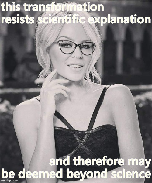 Inspired by This Is Beyond Science. | image tagged in kylie this is beyond science,new template,this is beyond science,custom template,science,black and white | made w/ Imgflip meme maker