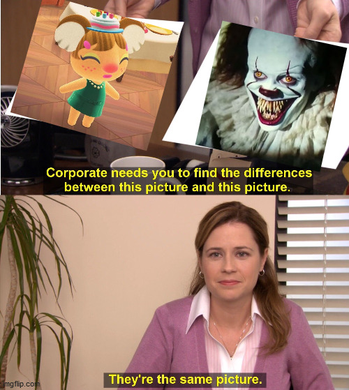 Alice used too much Makeup | image tagged in corporate wants you to find the difference | made w/ Imgflip meme maker