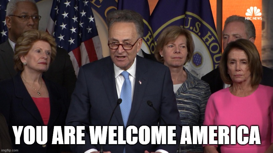 Democrat congressmen | YOU ARE WELCOME AMERICA | image tagged in democrat congressmen | made w/ Imgflip meme maker