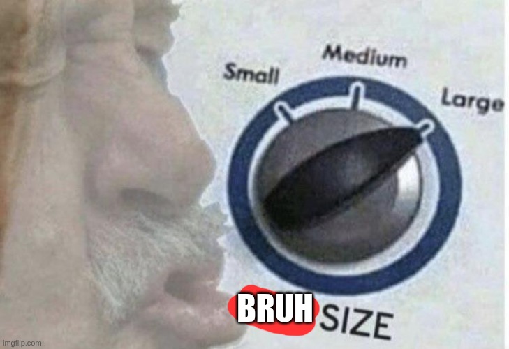 Oof size large | BRUH | image tagged in oof size large | made w/ Imgflip meme maker