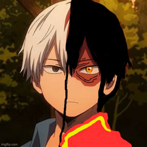 i photoshopped an image of todoroki using the draw on imgflip | image tagged in todoroki,zuko | made w/ Imgflip meme maker