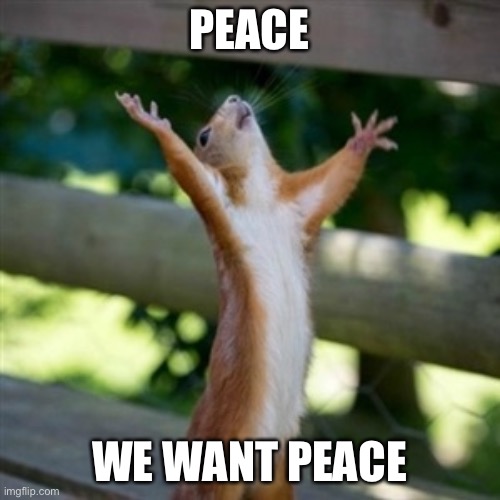 YASS | PEACE WE WANT PEACE | image tagged in yass | made w/ Imgflip meme maker