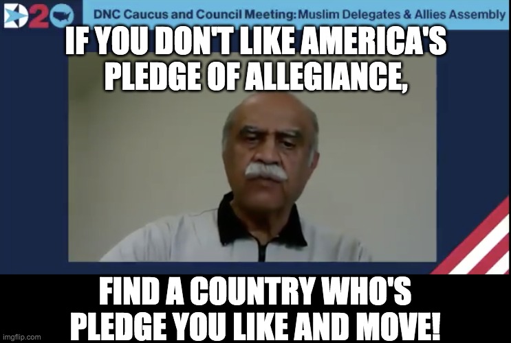 This douche changed words to Pledge of Allegiance. | IF YOU DON'T LIKE AMERICA'S
PLEDGE OF ALLEGIANCE, FIND A COUNTRY WHO'S PLEDGE YOU LIKE AND MOVE! | image tagged in d20,dnc | made w/ Imgflip meme maker