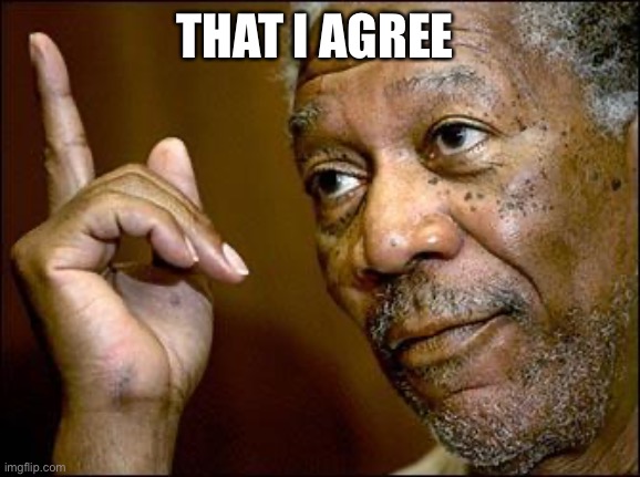 This Morgan Freeman | THAT I AGREE | image tagged in this morgan freeman | made w/ Imgflip meme maker