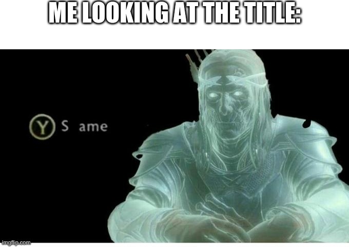 Same | ME LOOKING AT THE TITLE: | image tagged in same | made w/ Imgflip meme maker