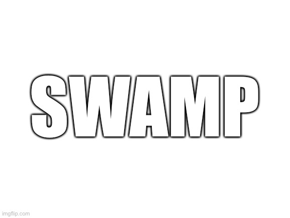 Blank White Template | SWAMP | image tagged in blank white template | made w/ Imgflip meme maker