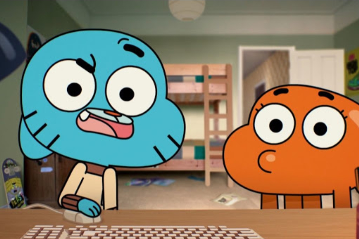 Gumball and Darwin are speechless Blank Meme Template