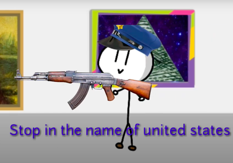 Stop in the name of united states Blank Meme Template