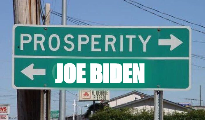 To the left | JOE BIDEN | image tagged in clinton vs prosperity,joe biden,elections,trump | made w/ Imgflip meme maker