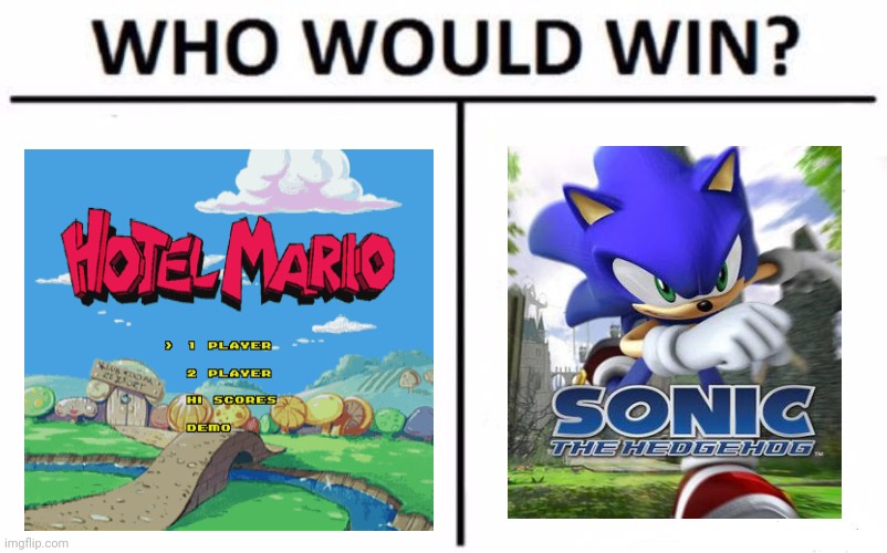 Who Would Win? Meme | image tagged in memes,who would win,mario | made w/ Imgflip meme maker