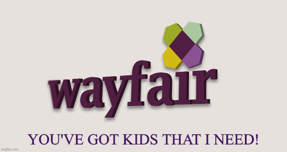 It's Where You Find Them! | YOU'VE GOT KIDS THAT I NEED! | image tagged in wayfair,funny meme | made w/ Imgflip meme maker