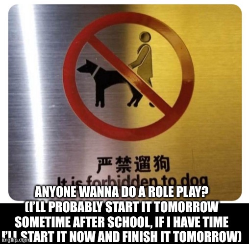 I’m gonna use this to introduce a new OC before making it an official one. | ANYONE WANNA DO A ROLE PLAY? (I’LL PROBABLY START IT TOMORROW SOMETIME AFTER SCHOOL, IF I HAVE TIME I’LL START IT NOW AND FINISH IT TOMORROW) | made w/ Imgflip meme maker
