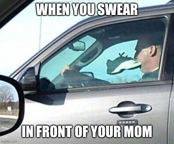 Cuss control | WHEN YOU SWEAR; IN FRONT OF YOUR MOM | image tagged in train driver | made w/ Imgflip meme maker
