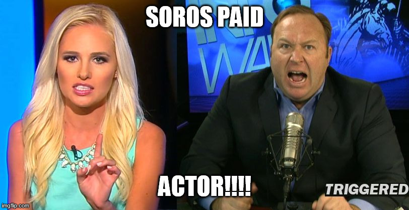 Triggered Conservative | SOROS PAID ACTOR!!!! | image tagged in triggered conservative | made w/ Imgflip meme maker