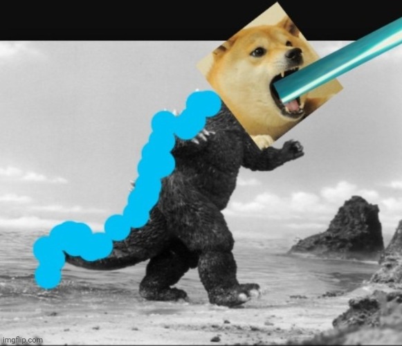 image tagged in dogezilla | made w/ Imgflip meme maker