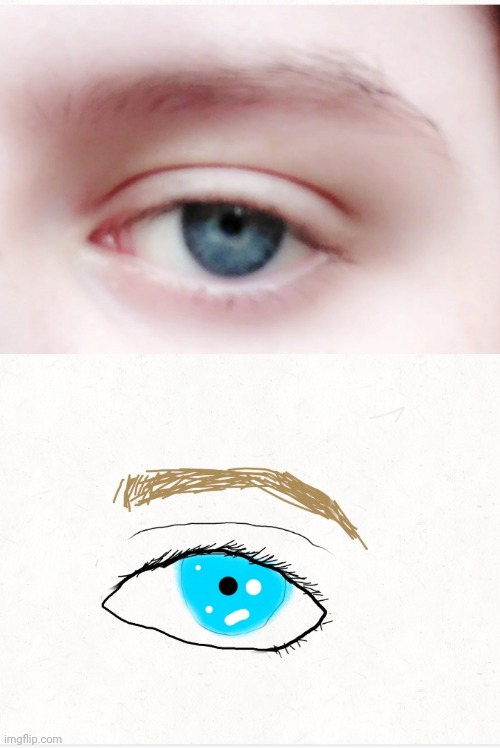 Tried drawing my own eye lol | image tagged in eyes,drawing | made w/ Imgflip meme maker
